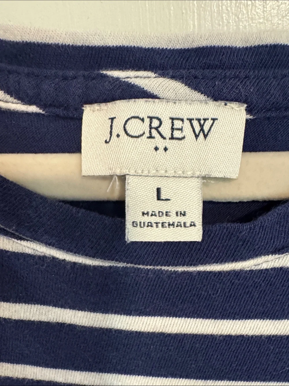 J. Crew Navy and White Striped Sleeveless Swing Dress
